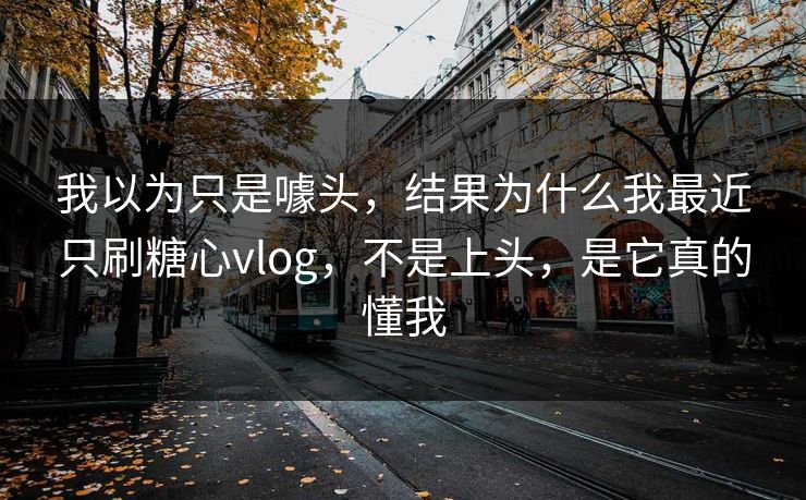 我以为只是噱头，结果为什么我最近只刷糖心vlog，不是上头，是它真的懂我
