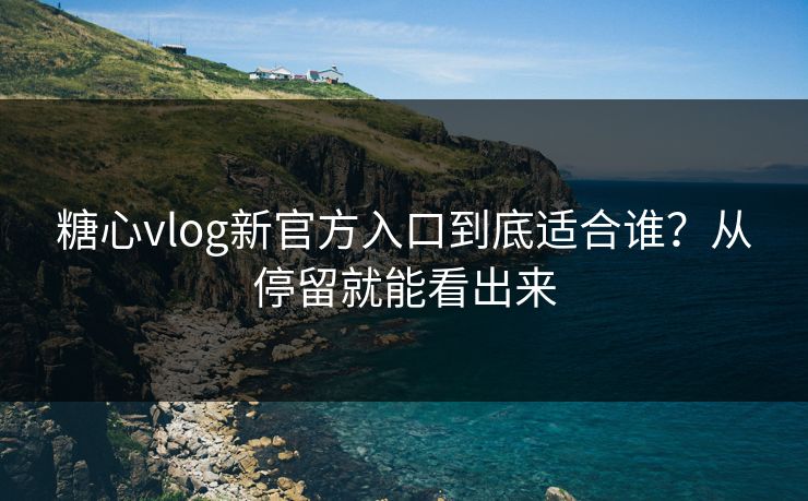 糖心vlog新官方入口到底适合谁？从停留就能看出来